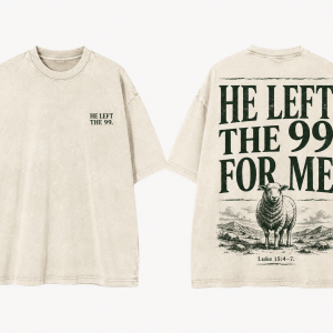 He Left the 99: Lost Sheep Oversized Tee — Vintage Cream